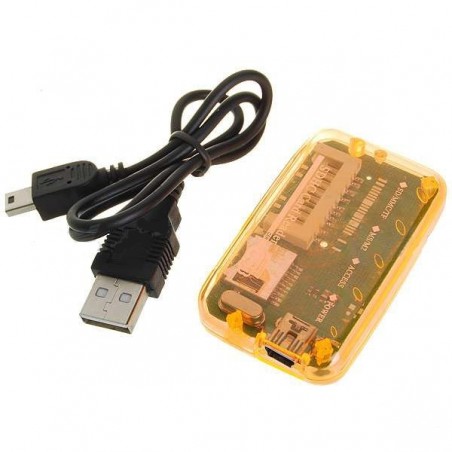 Mini Lector De Tarjetas USB 2.0 Naranja