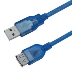 Cable alargador USB 2.0 azul