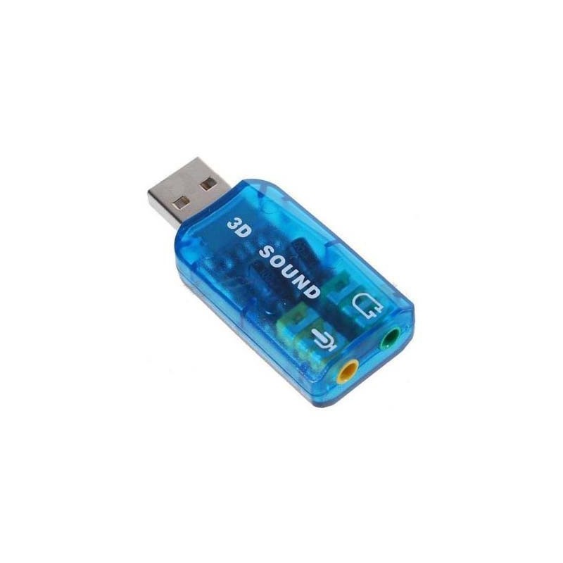 Tarjeta de sonido USB azul Tarjeta de sonido USB azul