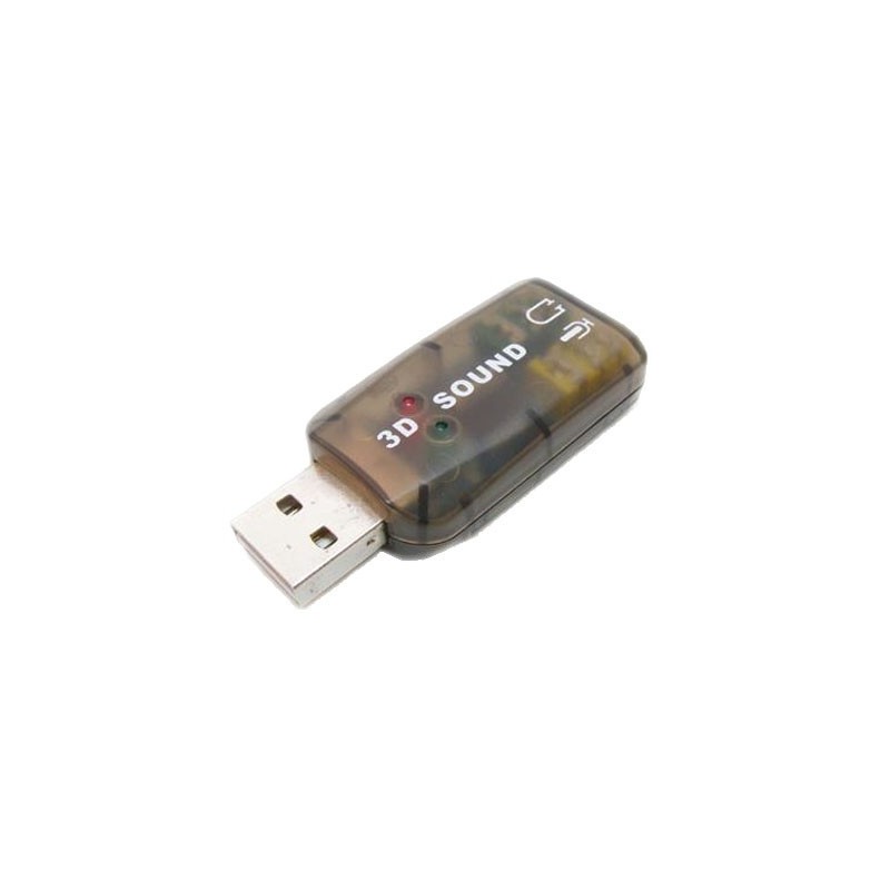 Tarjeta de sonido externa USB negra Tarjeta de sonido externa USB negra