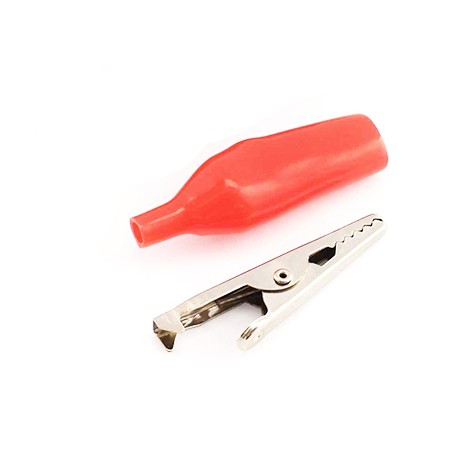 Pinza de cocodrilo 35mm roja