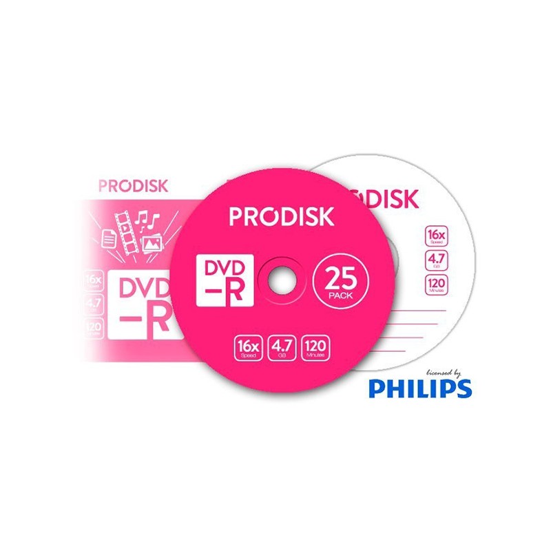 Tarrina Prodisk DVD-R 25 Unidades