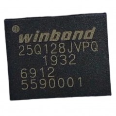 Chip IC 25Q128JVPQ – Memoria Flash NOR SPI de 128 Mbit (16 MB) WSON-8