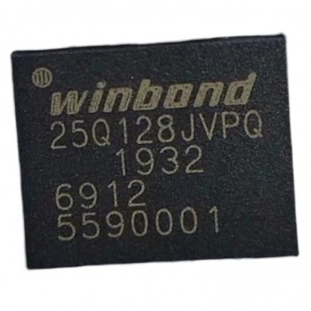 Chip IC 25Q128JVPQ – Memoria Flash NOR SPI de 128 Mbit (16 MB) WSON-8