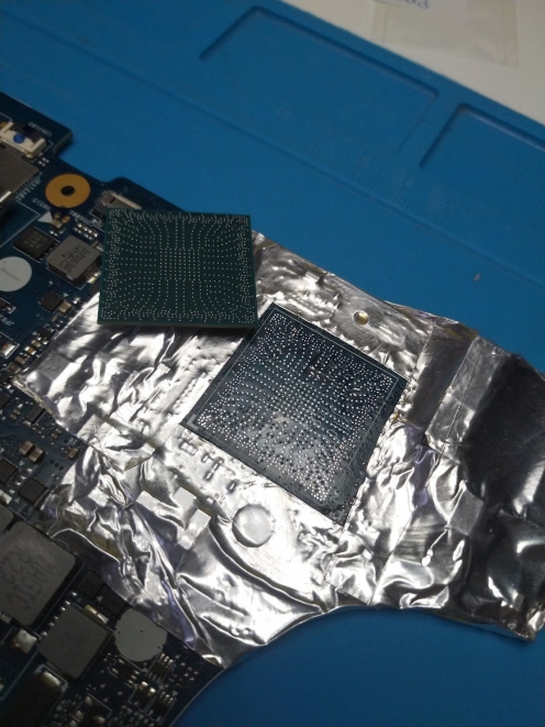 Proceso de reballing a chipset BGA en portátil Asus TUF Gaming FX505G